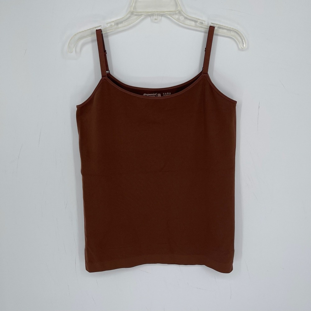 Shapermint Women's Brown Seamless Compression Shaping Cami Tank Top Size 4XL